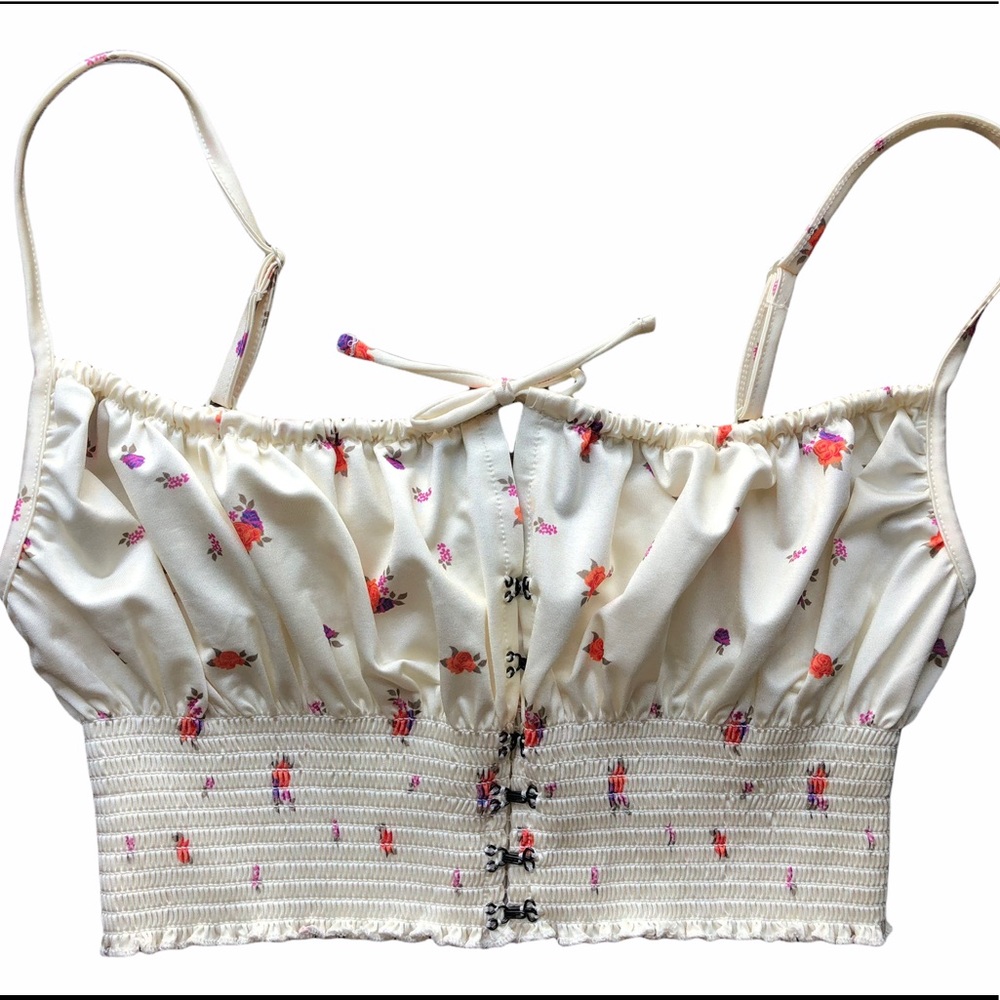 Urban Outfitters Floral Bustier Crop Top